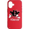 Disney - Sagome di Topolino e Minnie per sempre, colore: Rosso Custodia per iPhone 16