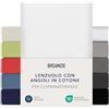 Dreamzie Topper Lenzuolo con Angoli Singolo Cotone 140x200 cm - 160x200 cm, Altezza Materasso fino a 15 cm- Lenzuolo con Angoli Bianco - Certificato senza Prodotti Chimici (Oeko TEX)