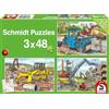 Schmidt Spiele 56520-Puzzle per bambini, 3 x 48 pezzi, Multicolore, 56520