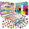 Rainbow Loom Bandai - Rainbow Loom Mega Combo Set - Grande cofanetto - Fabbricazione di braccialetti - Hobby creativo - Telaio brevettato 5600 elastici Ciondoli, perle - Giocattolo per bambini 8 anni e + - CD00101