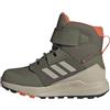 adidas Terrex Trailmaker High Cold.RDY Hiking Shoes, Scarpe Alte Non calcistiche, Olive Strata/Wonder Beige/Orange, 38 2/3 EU