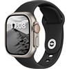 DONEGANI ELETTRONEO SB Cinturino per Apple Watch Ultra 3 2 49mm, Serie 11 10 46mm, 9 8 7 45mm 41mm, SE 6 5 4 44mm 40mm, 3 2 1 42mm 38mm Donna Uomo Band Bracciale Sport Silicone, Nero