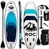 Roc Tavola gonfiabile per stand up paddle (15,2 cm di spessore) con accessori per SUP di alta qualità, resistente, confortevole, ampia posizione, tavola antiscivolo (Royal)