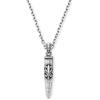 SAVE BRAVE Collana da uomo con ciondolo a cartuccia, in acciaio inox, con confezione regalo, Verstellbar, Acciaio inossidabile, Nessuna pietra preziosa