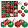 Bluelves Palline di Natale Rosse e Verde, 16pcs Palline per Albero di Natale 6cm, Palle di Natale Rosso e Verde Plastica con Gancio, Ornamenti Natalizi per Addobbi Albero di Natale Decorazioni
