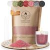 comforder Sabbia per Candele con stoppini, granuli di Cera, Candele Fai da Te, 400 g, Perline di Cera per Candele + 4 stoppini per Candele (Rosa)