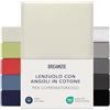 Dreamzie Topper Lenzuolo con Angoli Singolo Cotone 90x200 cm - 100x200 cm, Altezza Materasso fino a 15 cm- Lenzuolo con Angoli Beige - Certificato senza Prodotti Chimici (Oeko TEX)