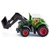 siku 1393, Trattore Fendt 1050 Vario con caricatore frontale, Verde e Nero, Caricatore frontale mobile, Cabina rimovibile, Ruote in gomma