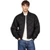 Tommy Hilfiger Uomo Giacca Trapuntata Onion Quilted Bomber Giacca da Mezza Stagione, Nero (Black), S