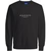 JACK & JONES Jorbronx-Felpa Crew Fst Maglia di Tuta, Nero, M Uomo