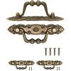 FUXXER® - 2 maniglie antiche pieghevoli per cassetti, cassettiere armadi comò cucina design anticato effetto bronzo vintage, 10,5 x 2 cm viti incluse