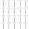 QUARKZMAN 20 Pezzi Manopole Aletta T Viti Testa Zigrinata M6 x 35mm Filettatura Maschio Standard Manopole T Plastica Maniglie Manopole Serraggio Mano Vite Testa Zigrinata, Bianco