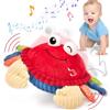 hahaland Giochi Neonato 6 mesi Granchio Interattivo - Peluche Musicale Giocattolo Gattonare per Neonati Tummy Time - Regalo Neonato per 3 6 9 12 mesi