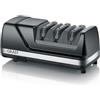 GRAEF. GRAEF CX125 Affilalame elettrico con rivestimento in diamante, 3 livelli, angolo 15°, per coltelli da cucina, caccia, industriali e seghettati, nero