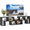 FANTASK 10438HV-DK-VC, Legno, Nero, (134-170) x 30 x 43 cm