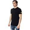 DSQUARED2 tshirt nera patch gialla - m, nero