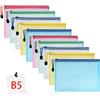Vicloon Sacchetto Di Zip, 10pcs Sacchetto Di Documenti Portatile in Formato B5 Formato Colorato Con Chiusura Lampo per Uffici Cosmetici Forniture Accessori Da Viaggio, 5 Colori
