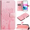 Hancda Custodia per iPhone SE 2022 / iPhone SE 2020 / iPhone 8 / iPhone 7 Cover Custodia Portafoglio in Pelle con Porta Carte Disegni Flip Case Magnetica Libro Sottile Cuoio Antiurto Cover,Oro Rosa