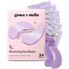 grace & stella Patch Occhi (24 Paia, Viola) - Maschera Occhiaie e Borse Naturale - Riduce Gonfiori e Rughe - Maschera Occhi in Gel Vegan, Non Testata Sugli Animali - Eye Patch by grace&stella