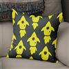 BonaMaison Fodera per Cuscino Giallo neon e fumo Cotone e Copricuscini Federa per Divano Casa Soggiorno Camera da Letto Decorazione Interni ed Esterni, Dimensioni: 43x43 - Prodotta in Turchia