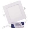 XUNATA Pannello LED quadrato ultra sottile, AC110 - 220 V, 6 W, bianco, faretto da incasso a soffitto, lampada da soffitto, super luminoso con driver (bianco, 6 W)