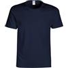 GARDA - 3pz T-Shirt Uomo Mezza Manica Girocollo Intimo Uomo 100% Caldo Cotone Art. 6314 (Blu, 4/M)