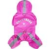 AKTOUR Ombrello per Cani di Piccola Taglia e Media, Impermeabile con Cappuccio, Riflettente Notturno, Rosa Acceso, Taglia L