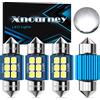 Xnourney DE3175 - Lampadina LED DE3021 DE3022, 31 mm, 12 V 24 V, CANBUS senza errori, per interni Dome Light Map Light Targa Luce di cortesia 6500 K Bianco, confezione da 4