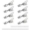 EXLECO 8 PCS Morsetti a Ginocchiera Inox Metallo Toggle Morsetto Regolabile Morsetto Piccolo Interruttore Regolabile