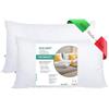GM ECO Soft Cuscini Letto 50x80 Guanciali per dormire 2 pezzi rivestimento in fibre sintetiche anallergiche fresco lavabile anallergico e traspirante Made in Italy
