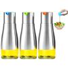 Eiflayn Dosatore Olio,3 Pezzi 320ml Oliera,Bottiglie per Olio,Bottiglia in Acciaio Inox con Case in Vetro,Dispenser Olio da Cucina,A Prova di Polvere e di Perdite,Dosatore Olio Cucina