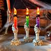 MXJFYY Luci a Lume di Candela a Mano di Halloween, 3 Pezzi Lampada Senza Fiamma a LED a Batteria per Candelatura per Feste Bar Haunted House Decoration