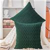 Madizz 2 Pezzi Federe in Velluto Copricuscini Morbido Decorativo Fodere per Cuscino Lusso Stile per Divano Camera da Letto Verde Esercito Quadrate 55x55 cm