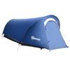 Outsunny Tenda da Campeggio Monoposto in Poliestere e Tessuto Oxford con Gancio Interno, Finestre a Rete e Borsa da Trasporto Inclusa, 265x140x95 cm, Azzurra