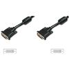 DIGITUS Cavo di collegamento DVI, DVI(24+1), 2x ferrite M/M, 2,0m, DVI-D Dual Link, nero