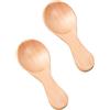nanaxagly 2 mini cucchiai in legno con manico corto, perfetti per piccoli barattoli di marmellata, spezie, condimenti, zucchero, miele, caffè, tè, senape, gelato, latte in polvere, accessori da cucina (cachi)