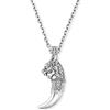 SAVE BRAVE Collana da uomo con dente di drago, in acciaio inox, con confezione regalo, Verstellbar, Acciaio inossidabile, Nessuna pietra preziosa