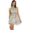 GUESS Abito Donna Mini Vestito in Chiffon con Scollo Americano Sera W4GK82WG4D2 Taglia M Colore Principale Verde Chiaro