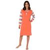 NORMANN 171 213 90 002 - Camicia da notte a maniche lunghe, da donna, effetto a strisce, anche in taglie forti