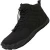 Generisch Scarpe da ginnastica da uomo a piedi nudi, leggere, da neve, sportive, da trekking, per uomini, comode e antiscivolo, per fitness, attività all'aria aperta, Nero , 46 EU