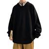 Vogrtcc Maglione invernale vintage da uomo maglione lavorato a maglia caldo solido, Nero , 2XL