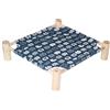 ETOPARS Cuccia Rialzata per Cani e Gatti, Lettino da Campeggio Portatile, Letto in Legno Antiscivolo Lavabile in Rete Traspirante per Estate