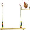 ZAHD Altalena in Legno per Galline Supporto in Legno Accessori Decorativi per Pollaio accessori in legno naturale e sicuro per pollaio chicken coop accessories per pollame galline, pulcini
