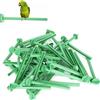 Kuuleyn 50 Pezzi Posatoi per Gabbie per Uccelli di Piccole Dimensioni Bastone di Supporto in Plastica, Gabbia per Uccelli Posatoi per Uccelli Canarino Finch Budgie Cageanding Bar