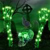 Chowchee Halloween Decorazione Scheletro, Luminoso, 1* Teschio e 2*Mani, Halloween Decorazioni per scheletri di Halloween all'aperto, Il Giardino per Il Cimitero Cortile