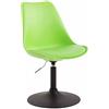 CLP Sedia Pranzo Regolabile Maverick In Polipropilene I Sedia Design Rosa Scandinavo Base Tonda In Metallo, Colore:verde, Colore del telaio:nero