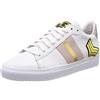 Stokton Sneaker, Scarpe da Ginnastica Basse Donna, Multicolore (White/Pink/Gold), 42 EU