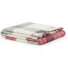 LANEROSSI Plaid Iseo, 130x170 cm, pura lana vergine, peso invernale (Check rosso)