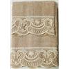 Corredocasa Set Asciugamani 1+1 in Spugna di Puro Cotone per Viso e Ospite - Modello Vittoria con Pizzo Macramè Elegante - Morbidi e Assorbenti - Alta Manifattura Italiana - Idea Regalo Bagno (Beige)