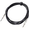 Pronomic Cavo Strumento 3m Jack nero (cavo per chitarra elettrica, cavo per basso elettrico, jack, mono 6,3 mm, connettori metallici avvitabili)